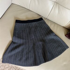 RACHEL Rachel Roy Black and Gray A-Line Skirt Size S